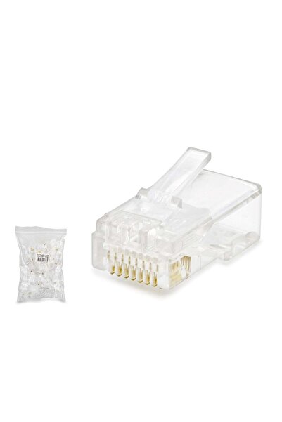 CT STONES Cat5 Connector Rj45 100 Pack Transparent Hdx5007