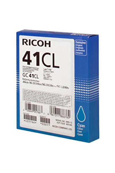 Ricoh CARTUS TONER CYAN 405766 GC-41CL 0,6K ORIGINAL AFICIO SG 2100N