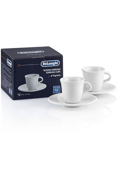DELONGHİ Set 2 cesti si 2 farfurii espresso DeLonghi, alb