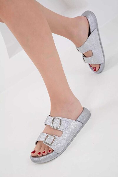 ELİS شباشب نسائية بإبزيم فضي