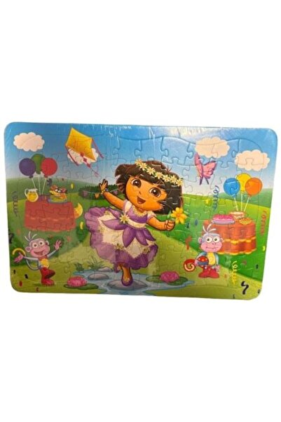 DORA Puzzle Set, multicolor, 3+, cu desen de colorat