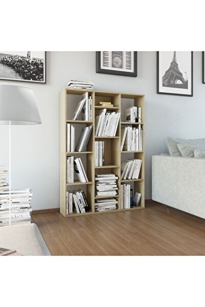 Concept Separator cameră/Bibliotecă, stejar sonoma, 100x24x140 cm, PAL