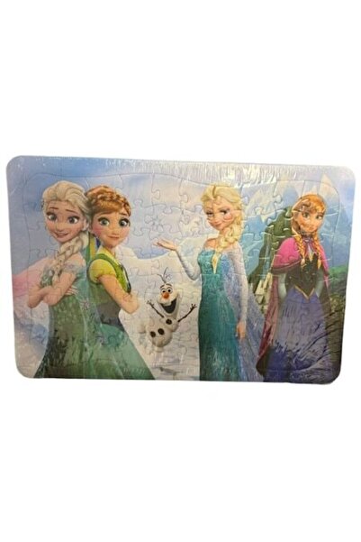 Frozen Set puzzle, 80 de piese, educativ, cu desen de colorat, 3 ani+