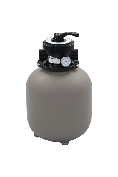 Concept Пясъчен филтър за басейн с 4-позиционен клапан, сив, 350 мм