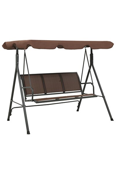 Concept Balansoar de grădină cu copertină, cafeniu