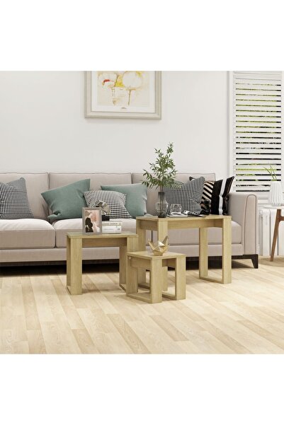 Concept Mese suprapuse, 3 buc., stejar sonoma, lemn compozit