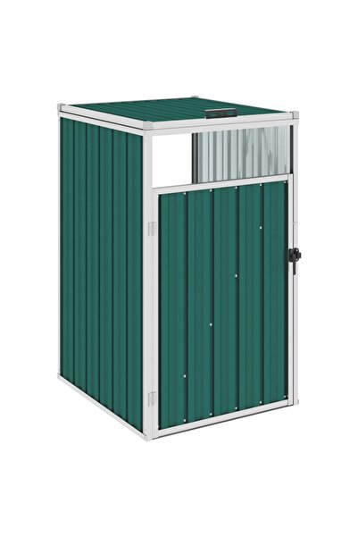 Concept Θήκη αποθήκευσης κάδου απορριμμάτων, πράσινη, 72 x 81 x 121 cm, ατσάλι