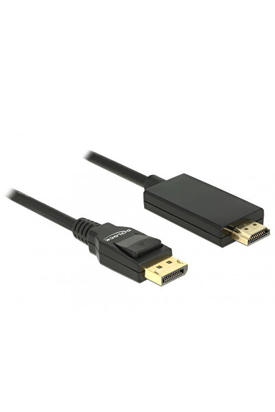 DELOCK Displayport 1.2 to HDMI passive cable 4K 5m Black T-T, 85319