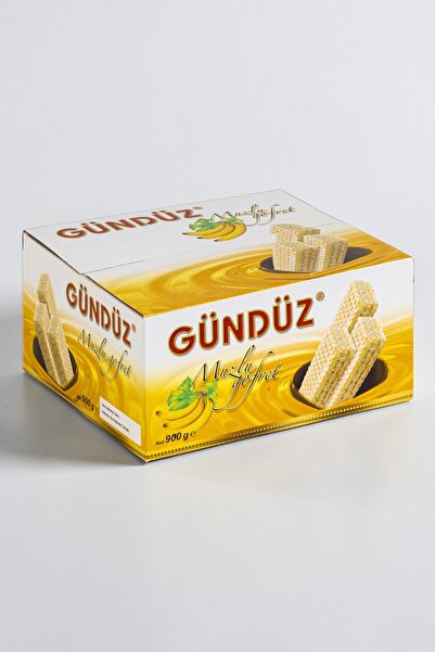 GÜNDÜZ GOFRET Muz Aromalı Atıştırmalık İkramlık Dökme Gofret 900g