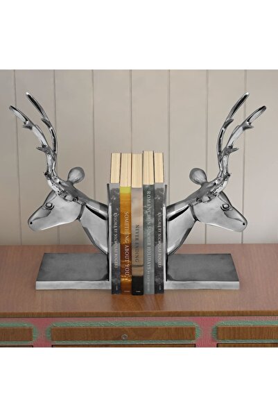 Concept Πλαϊνές θήκες βιβλίων, 2 τεμ., ασημί, αλουμίνιο