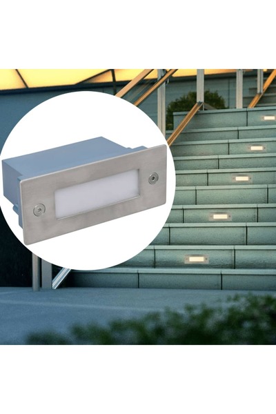 Concept Εντοιχιζόμενο φωτιστικό σκάλας LED, 2 τεμάχια, 44 x 111 x 56 mm