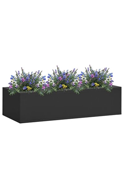 Concept Επιτραπέζια γλάστρα, ανθρακί, 90x40x23 cm, ατσάλι