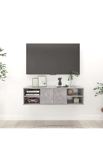 Concept Raft de perete, gri beton, 102x30x29 cm, PAL