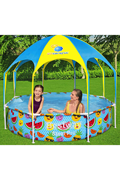 BESTWAY Детски надземен басейн Steel Pro, UV защита, 244x51 см
