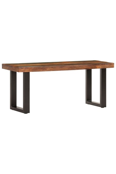 Concept Bancă, 110 cm, lemn masiv reciclat și oțel