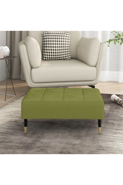 Concept Taburet, verde deschis, 78x56x32 cm, catifea