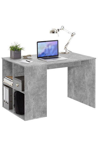 Fmd Birou cu rafturi laterale, gri beton, 117 x 73 x 75 cm