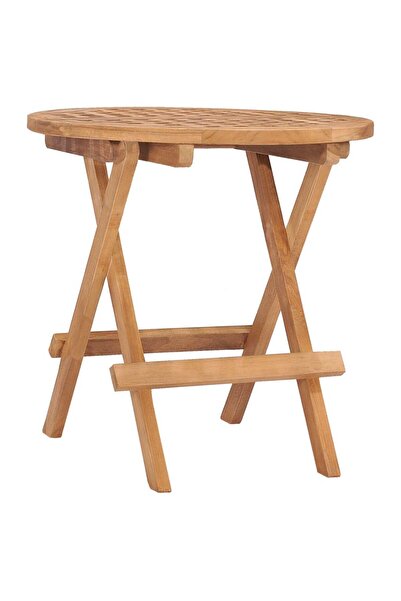 Concept Πτυσσόμενο τραπέζι κήπου, 50 x 50 x 50 εκ., μασίφ ξύλο τικ