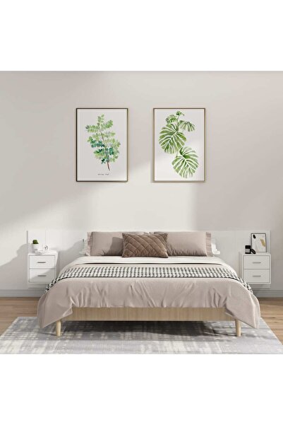 Concept Κεφαλάρι με ντουλάπια, λευκό, επεξεργασμένο ξύλο