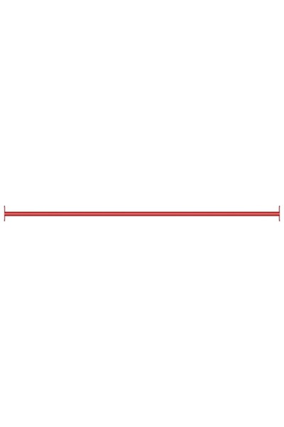 Concept Περιστρεφόμενη ράβδος, κόκκινη, 125 cm, χάλυβας