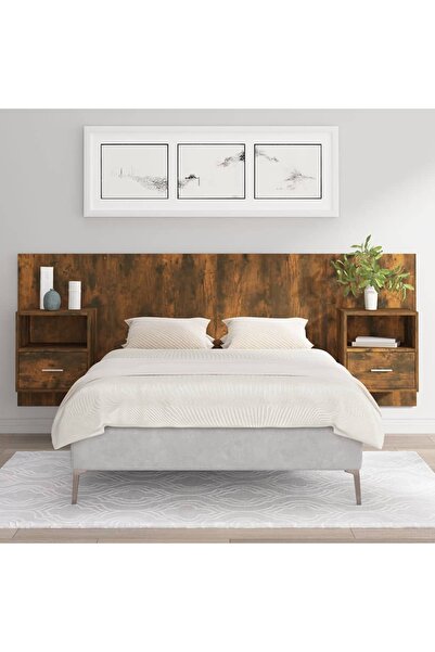 Concept Κεφαλάρι με ντουλάπια, καπνιστή δρυς, επεξεργασμένο ξύλο