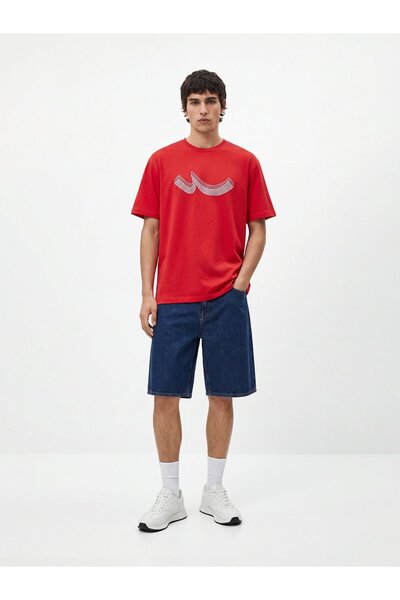 Ltb Logo Printed Red T-Shirt