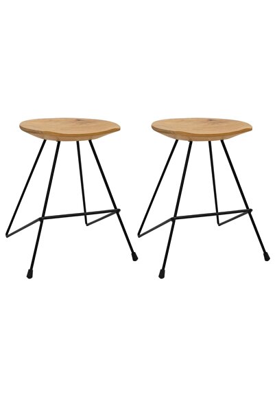 Concept Καρέκλες, 2 τεμ., από μασίφ ξύλο τικ