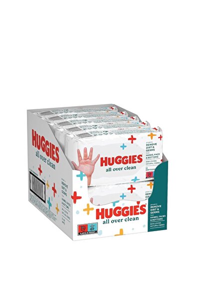 Huggies All Over Clean Bebek Islak Mendil 56 Adet - 10'lu Paket (10 x 56 Pake...