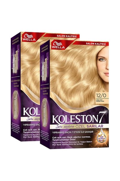 Wella Kit 12/0 Çok Açık Doğal Sarı x2' Set