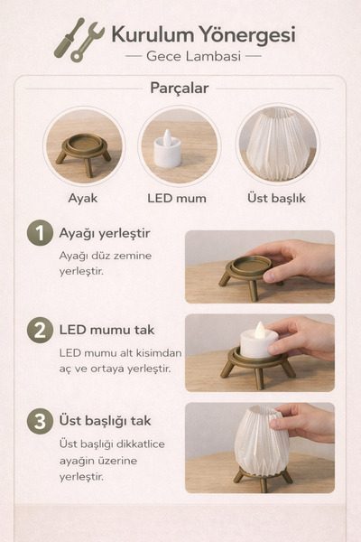 KORIXA Prism Night Light Olive Green Color Modern Decorative Lampshade Tripod Stand Table Lamp Korixalumina