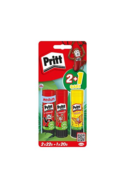 Pritt Stick Yapıştırıcı 2x22g + 20g (Neon Sarı)