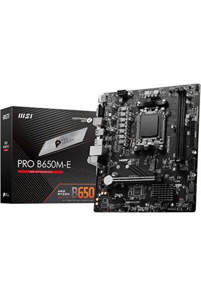 MSI MB PRO B650M-E AM5 DDR5 6800MHZ(OC) HDMI VGA M.2 USB3.2 2.5G LAN mATX