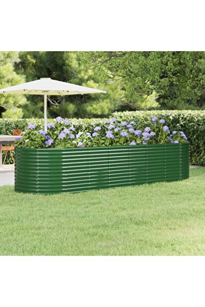 Concept Πράσινη γλάστρα κήπου 322x100x68cm ηλεκτροστατικά βαμμένη από ατσάλι