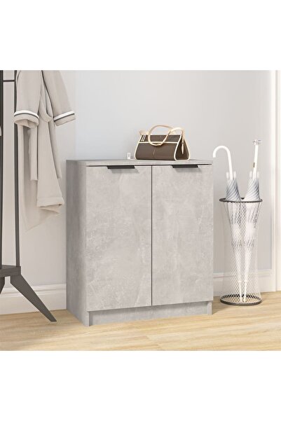 Concept Pantofar, gri beton, 59x35x70 cm, lemn prelucrat