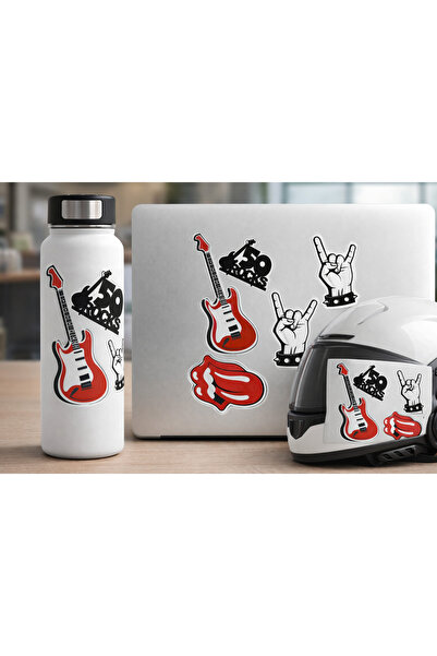 Limitless Design ملصق موسيقى الروك مقاس 22 × 30 سم - ديكور حائط بتصميم جيتار ...