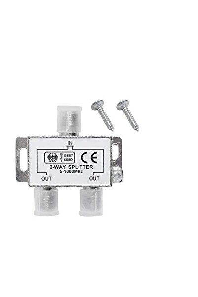 Alfais 4818 2 li Uydu Çanak Splitter Kablo TV Rg6 Anten Çoklayıcı Dağıtıcı