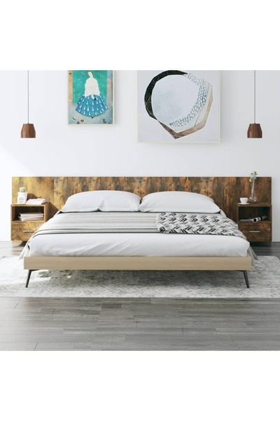 Concept Κεφαλάρι με ντουλάπια, καπνιστή δρυς, επεξεργασμένο ξύλο