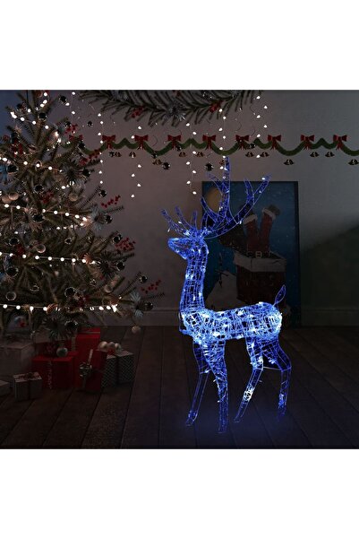 Concept Χριστουγεννιάτικη διακόσμηση με τάρανδο 140 LED μπλε 128 εκ. Ακρυλικό