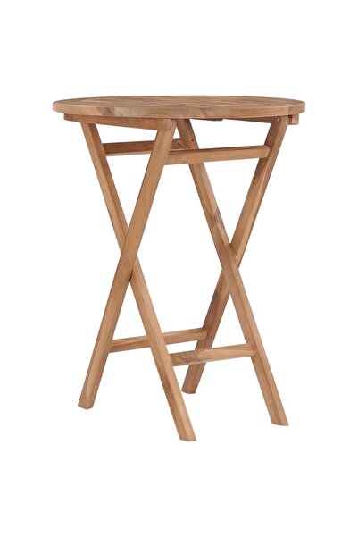 Concept Πτυσσόμενο τραπέζι κήπου, 60 cm, μασίφ ξύλο τικ