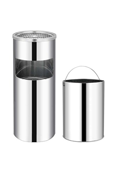 Concept Κάδος απορριμμάτων ξενοδοχείου με τασάκι, ανοξείδωτο ατσάλι, 30 λίτρα