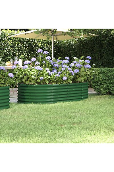 Concept Jardinieră grădină verde 152x80x36 cm oțel vopsit electrostatic