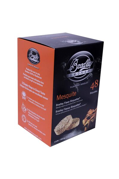 TUX Bradley Smoker Izgara ve Barbekü için Bisquette, Mesquite Özel Karışım, 48'li Paket