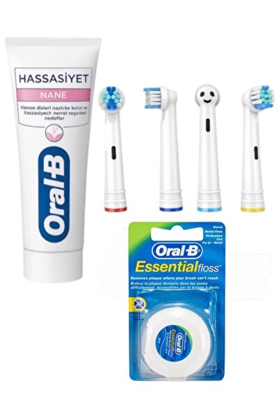 Oral-B Oral - B Şarjlı Diş Fırçası Uyumlu Muadil 4 Adet Yedek Başlık & Diş Ma...