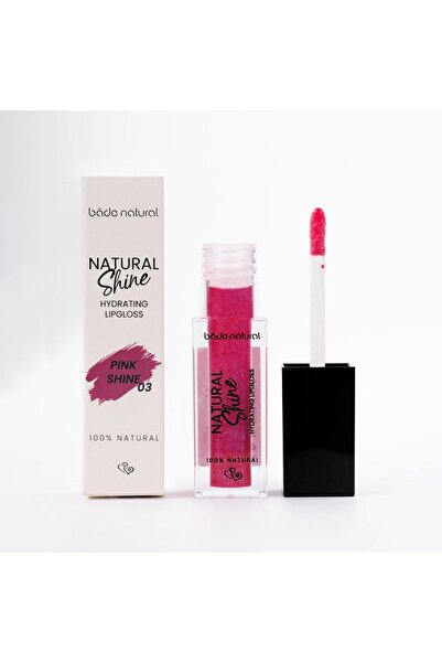 Bade Natural Nemlendirici Lipgloss Pink 03 Dudak Parlatıcısı%100 Doğal