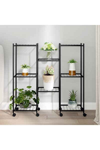 Concept Ζωγραφική βάση με ρόδες, 83x25x83,5 cm, μαύρη, σιδερένια