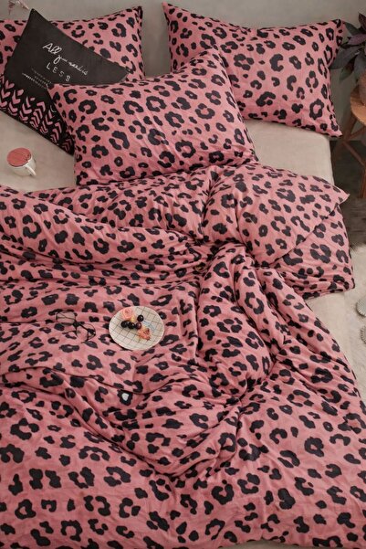 YENİ Pure Leo Çift Kişilik Nevresim Seti(YORGAN KILIFI 2 Lİ YASIK KILIFI) %100 Pamukleopar