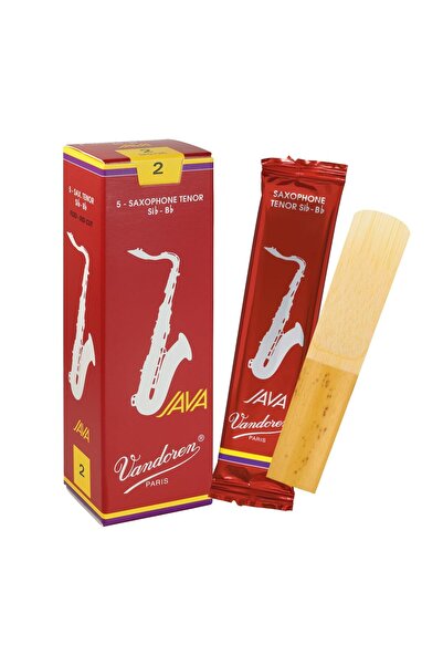 Vandoren SR272R Java Kırmızı Kesim Tenor Saksafon Kamışları (Güç 2) (5'li Paket)