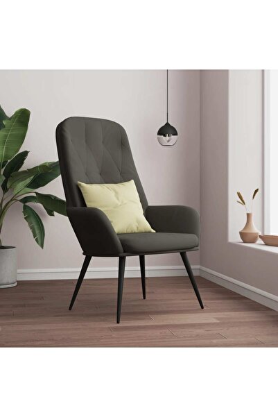 Concept Scaun de relaxare, gri închis, catifea