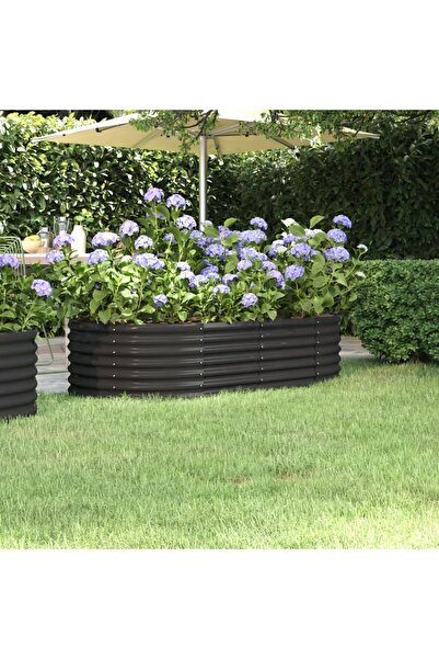 Concept Jardinieră, antracit, 152x80x36 cm, oțel vopsit electrostatic