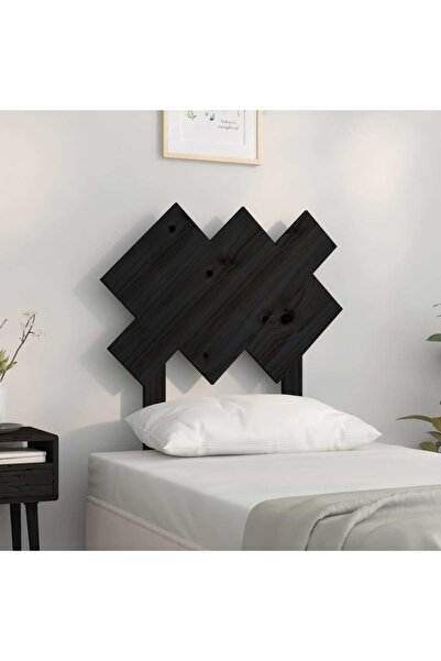 Concept Κομοδίνο, μαύρο, 72,5x3x81 cm, μασίφ ξύλο πεύκου